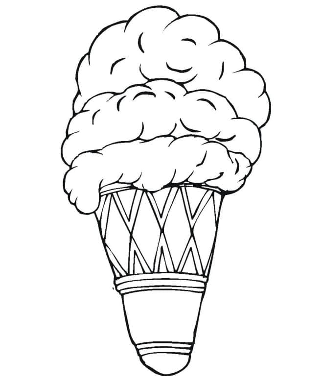 Un gelato facile da colorare