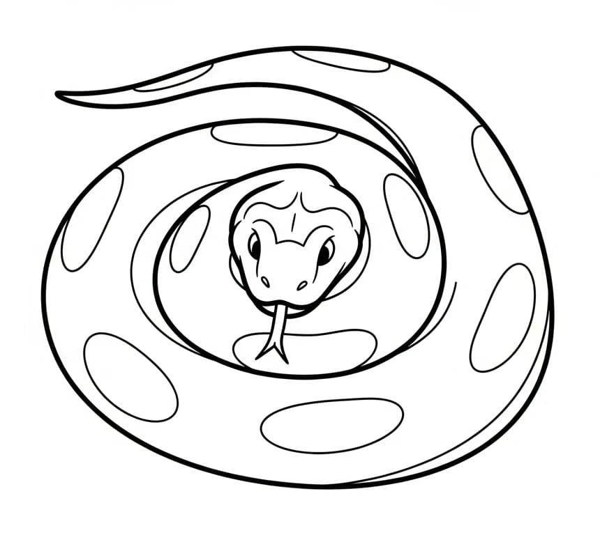 Un serpente da colorare