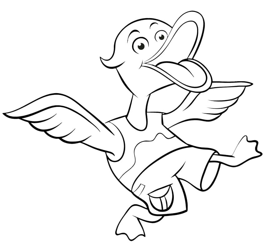 Un'Anatra Carina da colorare