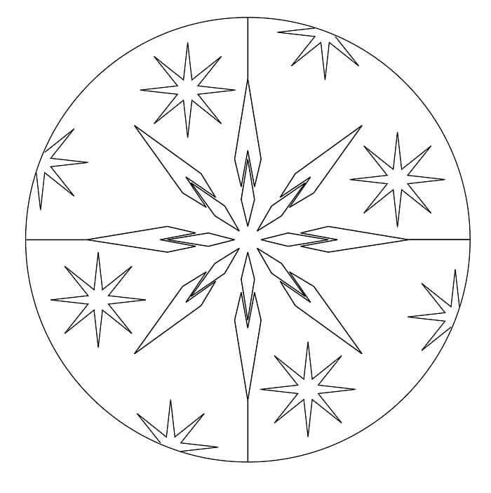 Una Mandala Natalizia da colorare