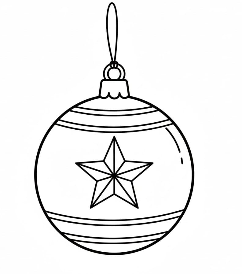 Una Pallina di Natale da colorare