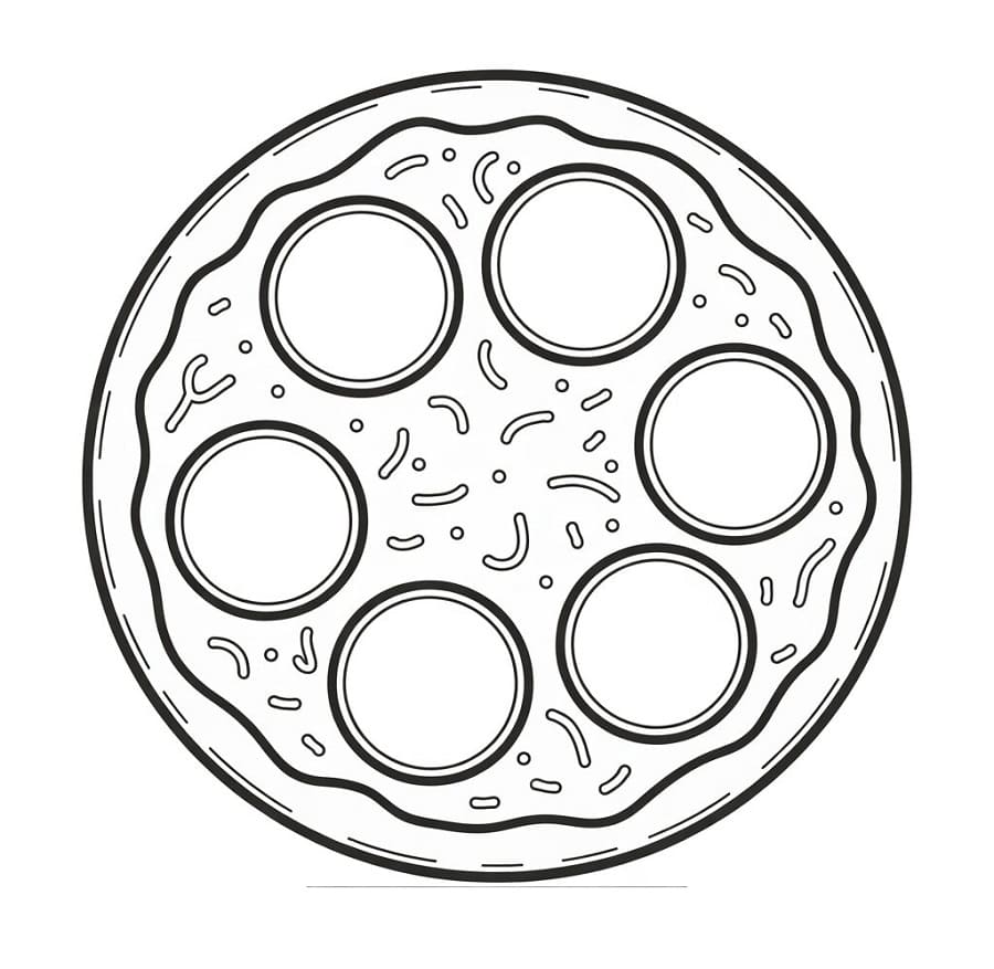 Una Pizza da colorare