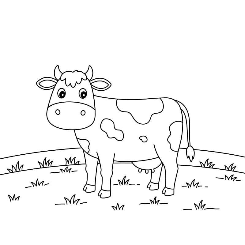 Una mucca da colorare