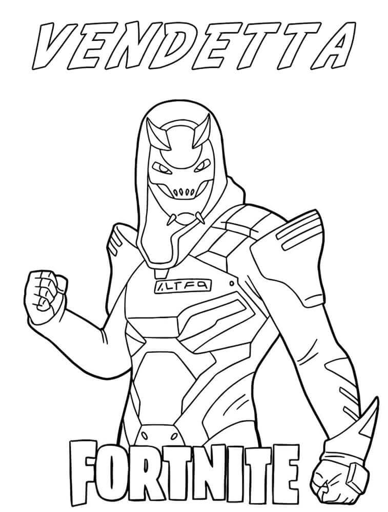 Vendetta di Fortnite da colorare