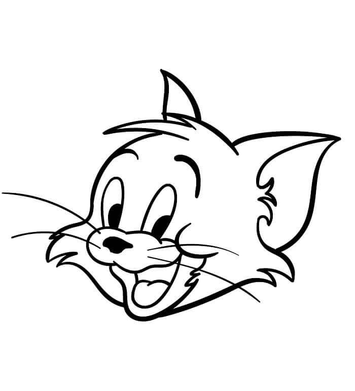 Volto di Tom da colorare