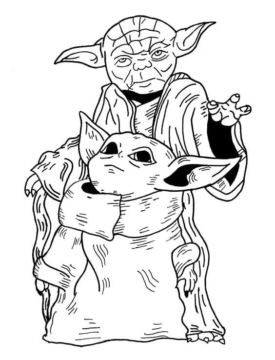 Yoda da Guerre Stellari da colorare