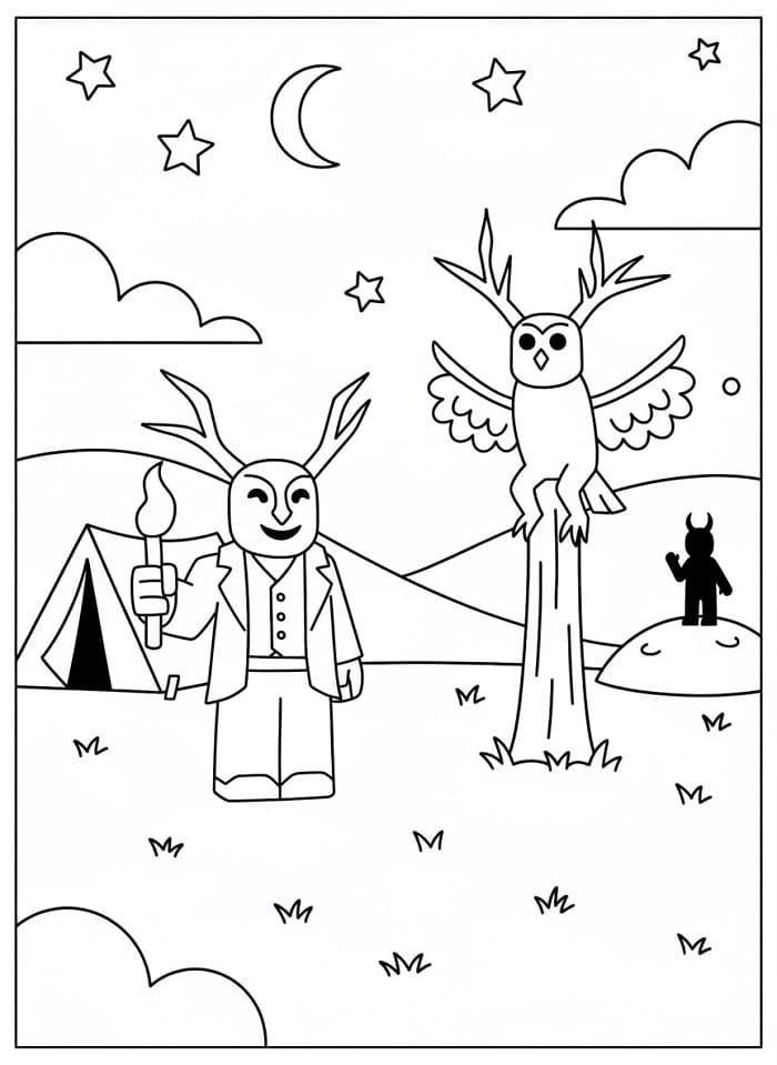 99 Notti nella Foresta (5) da colorare