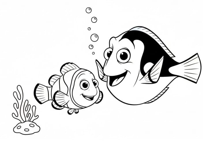 Alla ricerca di Nemo Omaggio da colorare
