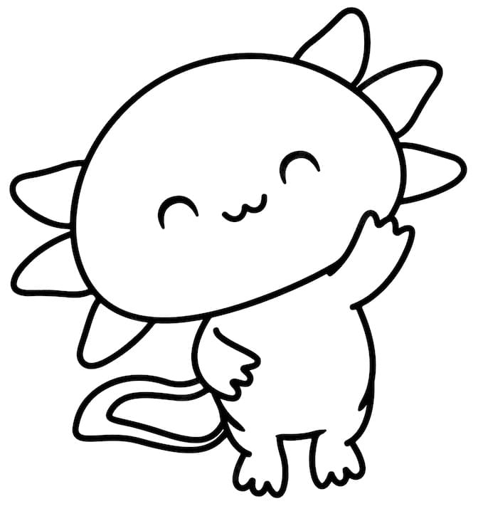 Axolotl (9) da colorare