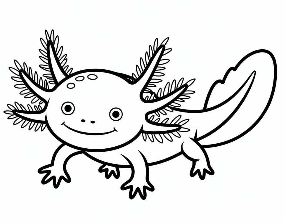 Axolotl Adorabile da colorare
