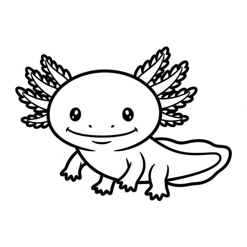 Axolotl Animale da colorare