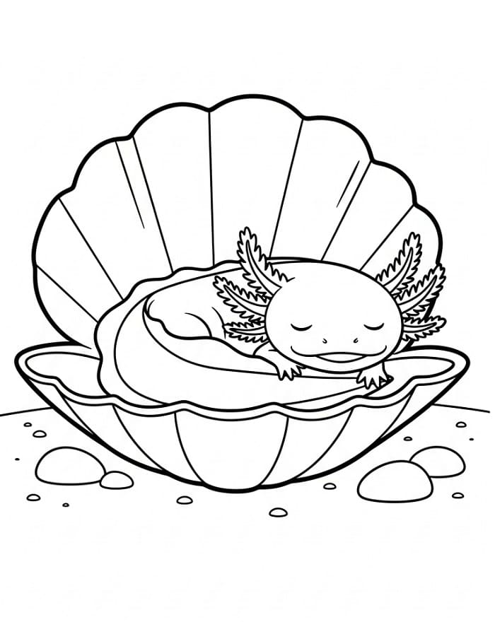 Axolotl Base da colorare