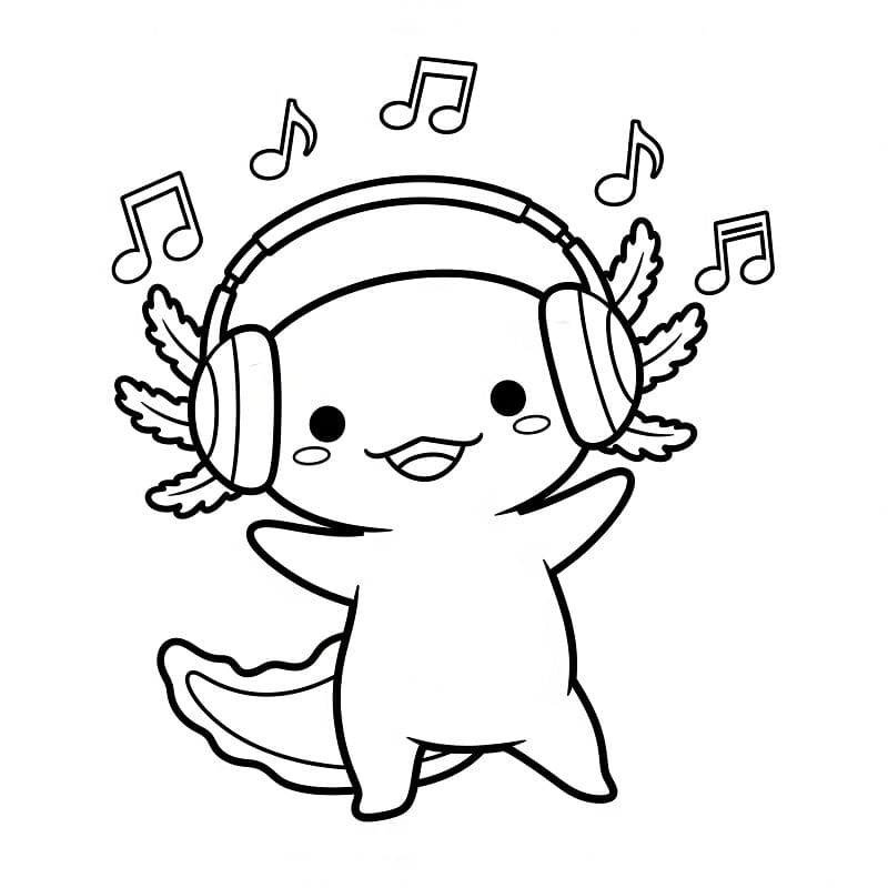 Axolotl Gratis per Bambini da colorare