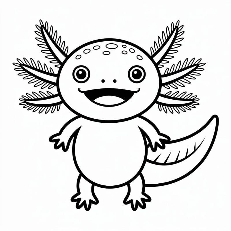 Axolotl Gratuito da colorare