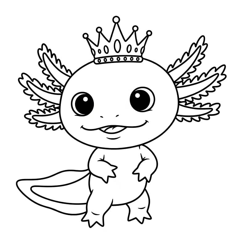 Axolotl Immagine Stampabile da colorare