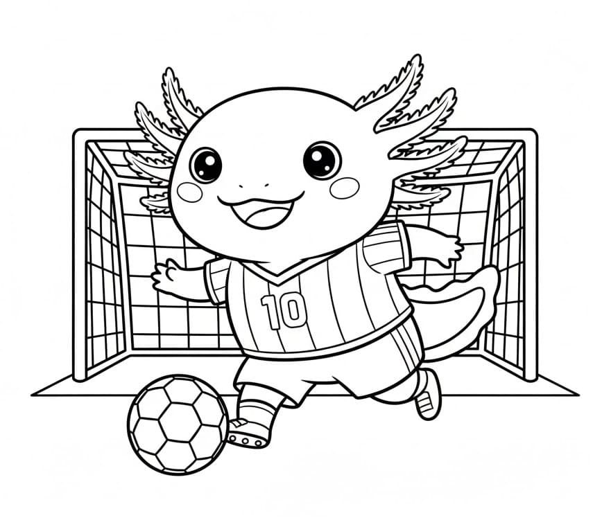 Axolotl Stampabile per Piccoli da colorare