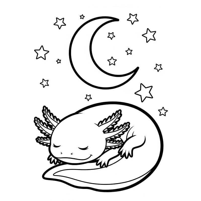 Axolotl Stampabile da colorare