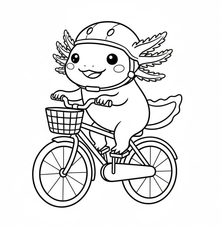 Axolotl da Stampare da colorare