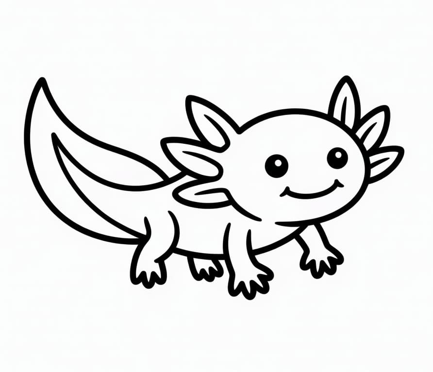 Axolotl è Carino da colorare