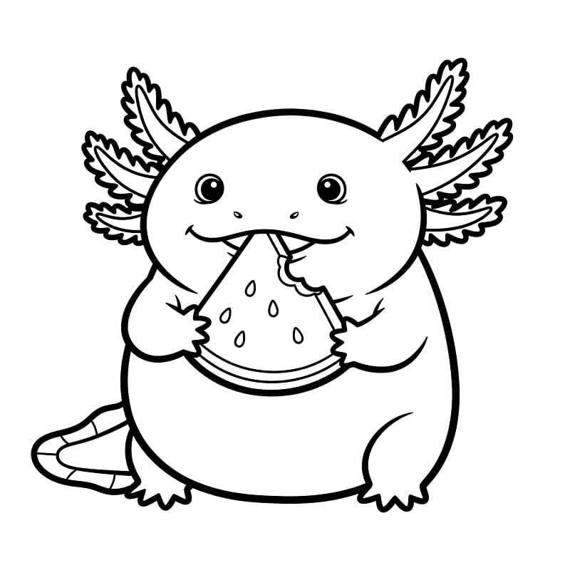 Axolotl per Bimbi di 1 Anno da colorare