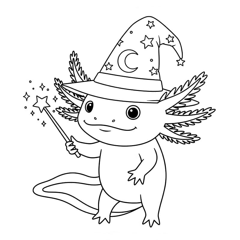 Axolotl per Bimbi da colorare