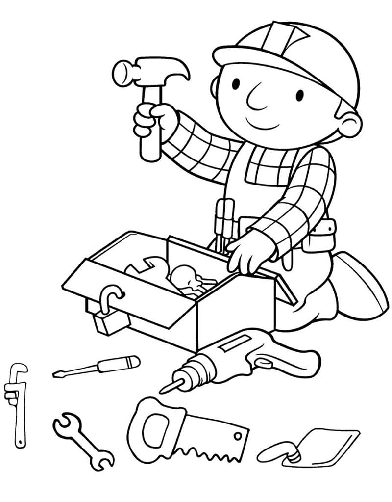 Bob Aggiustatutto Stampabile Gratis da colorare