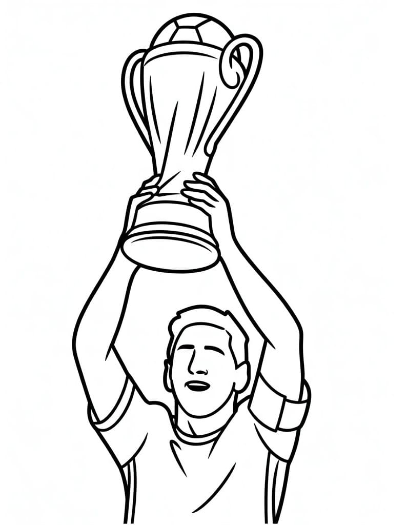 Calciatore Messi da colorare