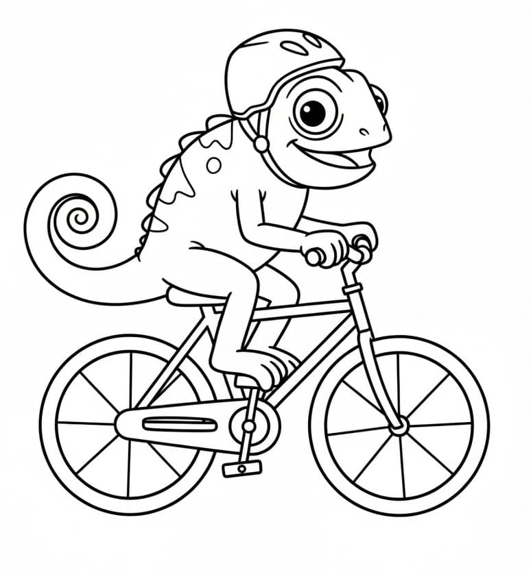 Camaleonte Buffo da colorare