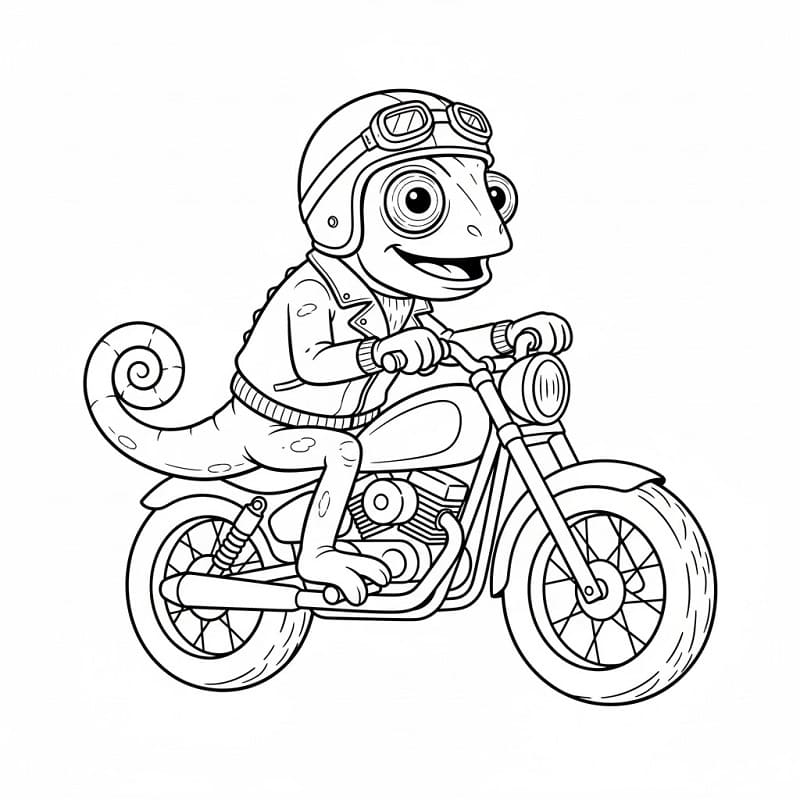 Camaleonte Gratuito da colorare