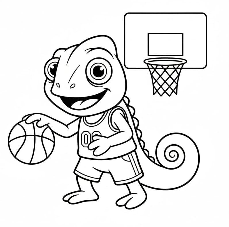 Camaleonte Normale da colorare