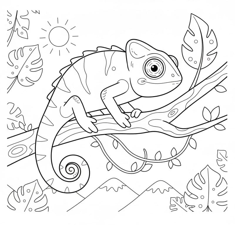 Camaleonte Omaggio da colorare