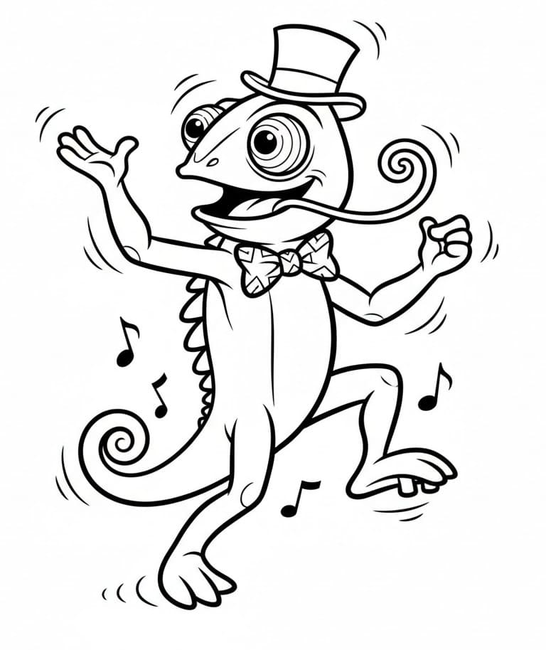 Camaleonte Regalo da colorare