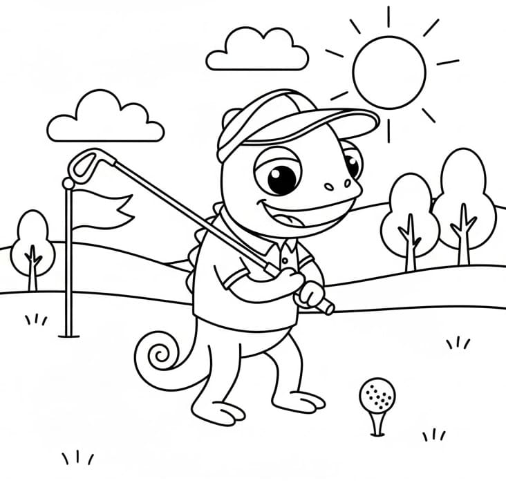 Camaleonte da Stampare da colorare