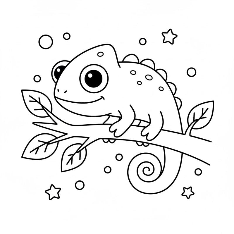 Camaleonti da colorare
