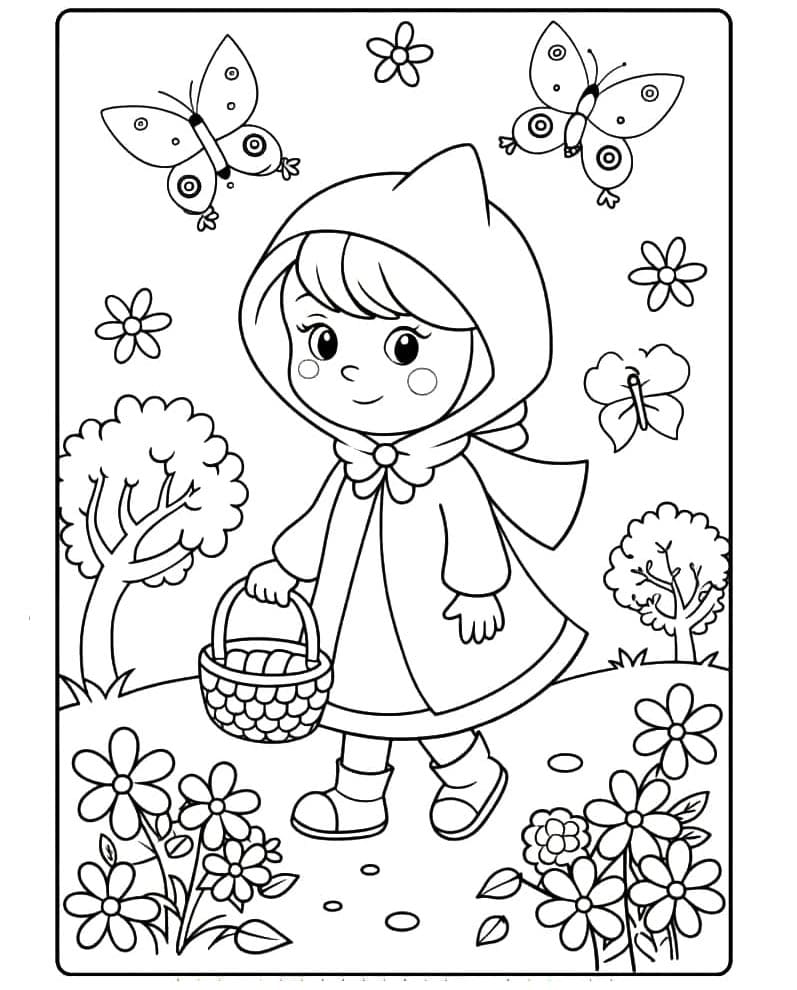 Cappuccetto Rosso Animata da colorare