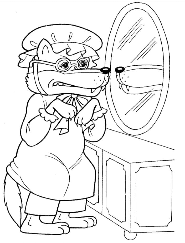 Cappuccetto Rosso Base da colorare