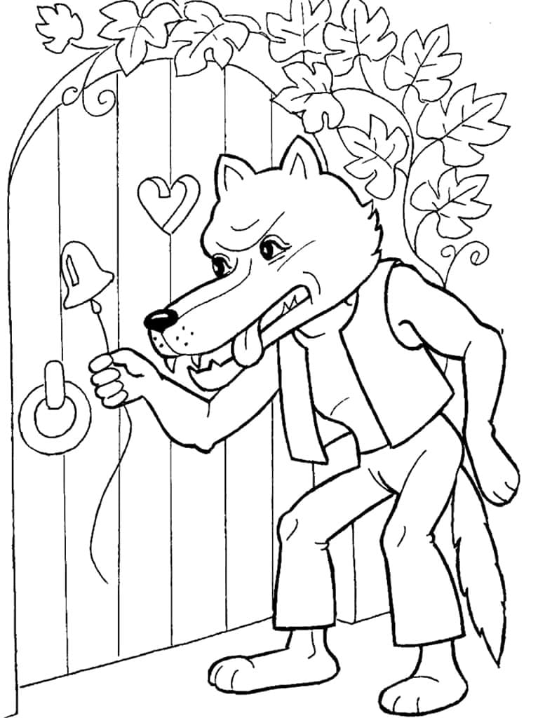 Cappuccetto Rosso Graziosa da colorare