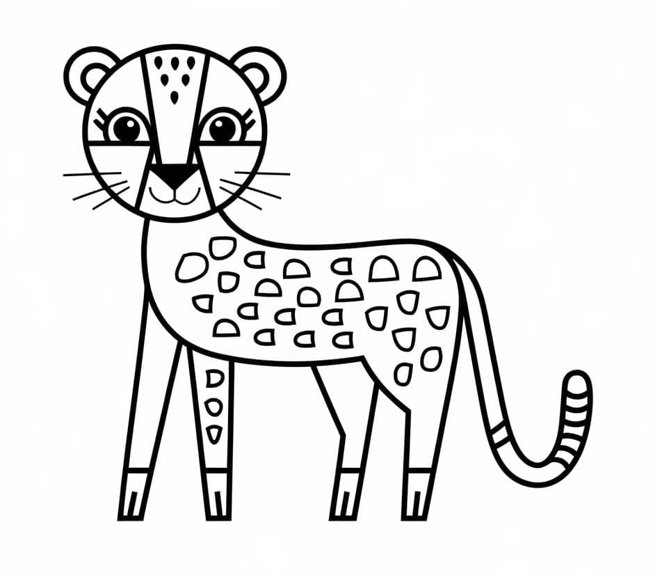 Carino ghepardo da colorare
