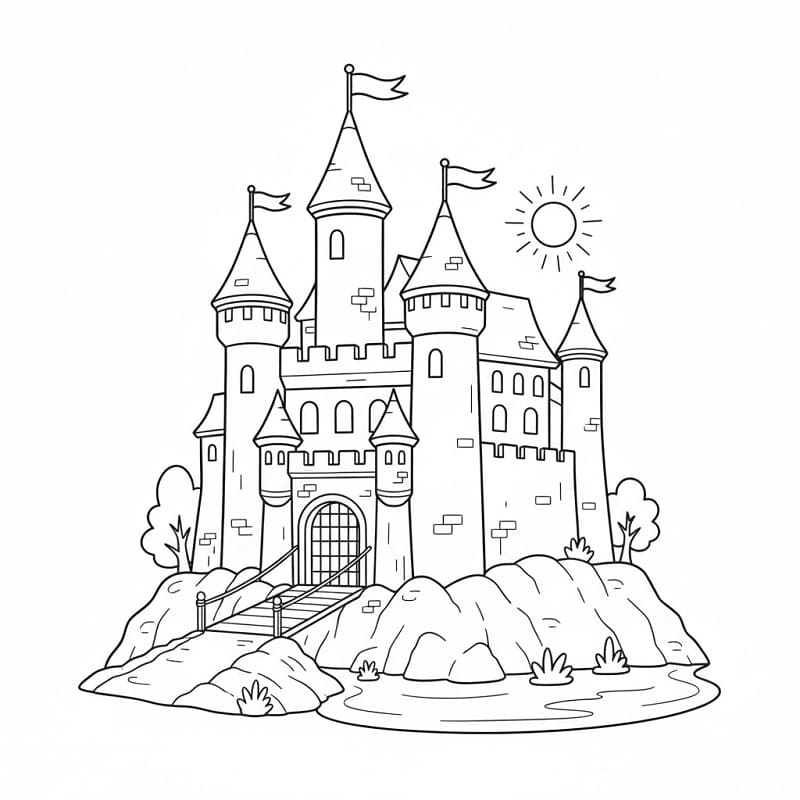 Castello Grazioso da colorare