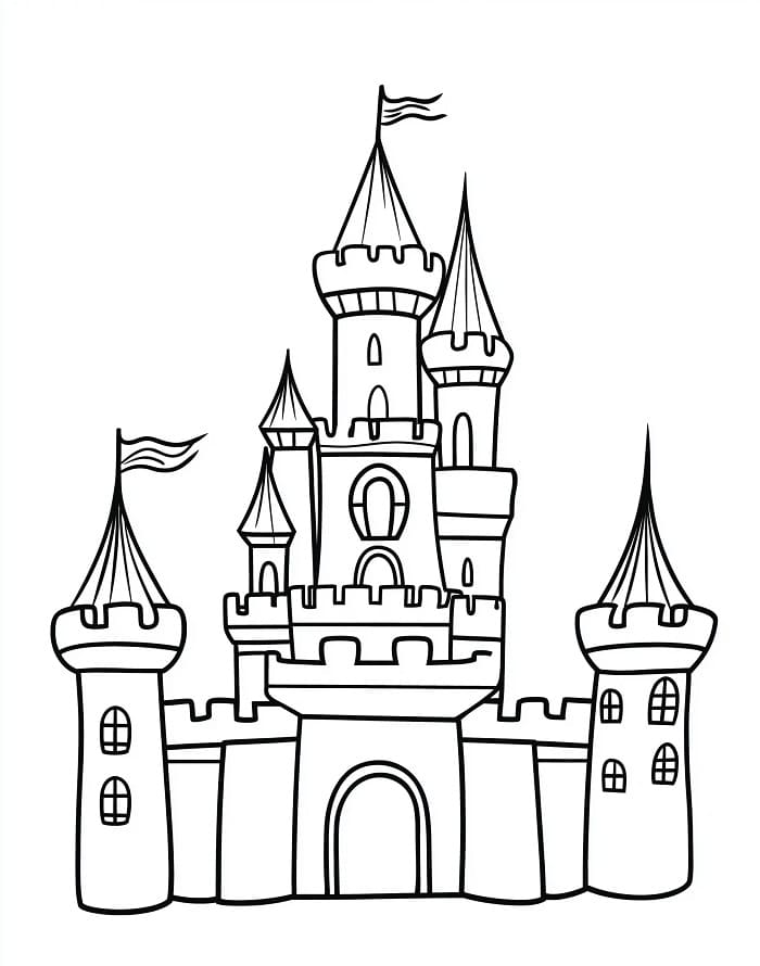 Castello Omaggio da colorare