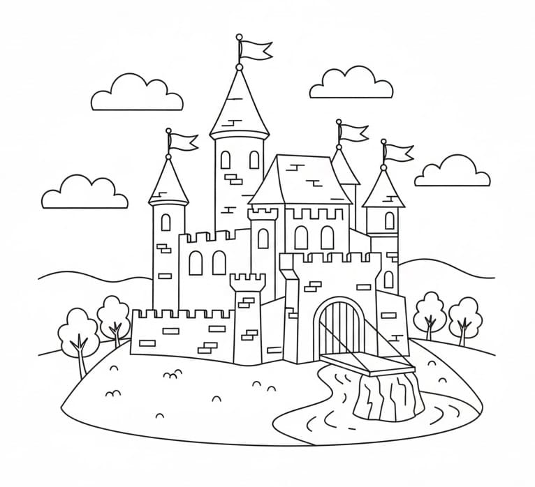 Castello Straordinario da colorare