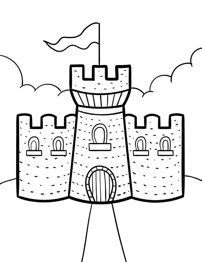 Castello da Stampare da colorare