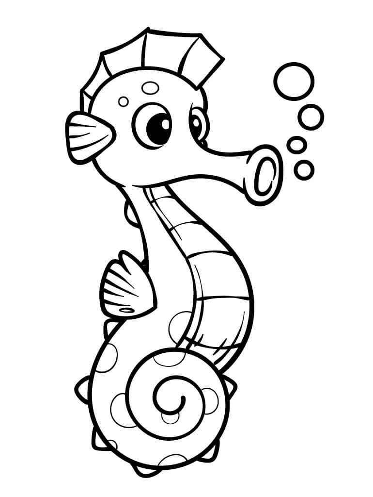 Cavalluccio Marino (2) da colorare