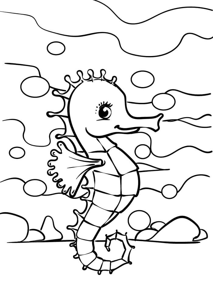 Cavalluccio Marino (4) da colorare