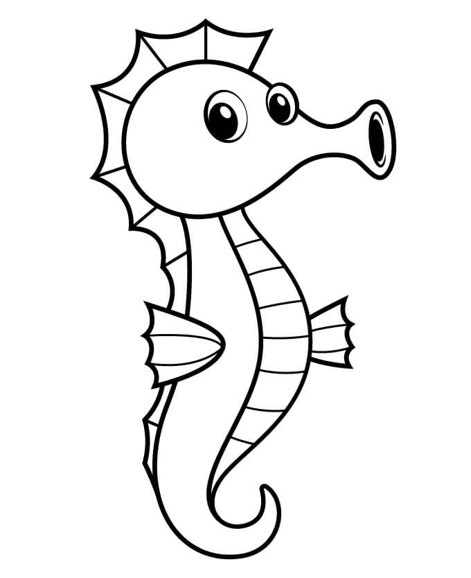 Cavalluccio Marino (5) da colorare