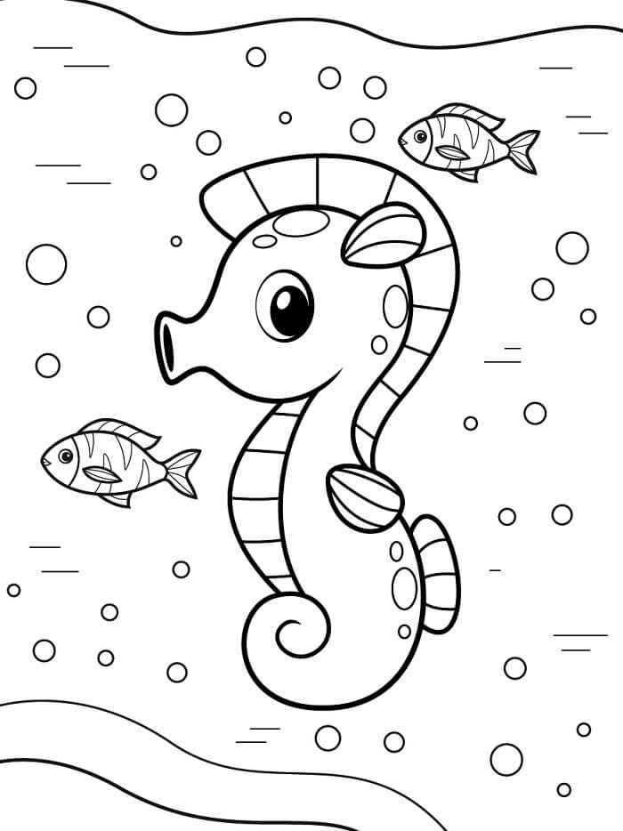 Cavalluccio Marino (6) da colorare