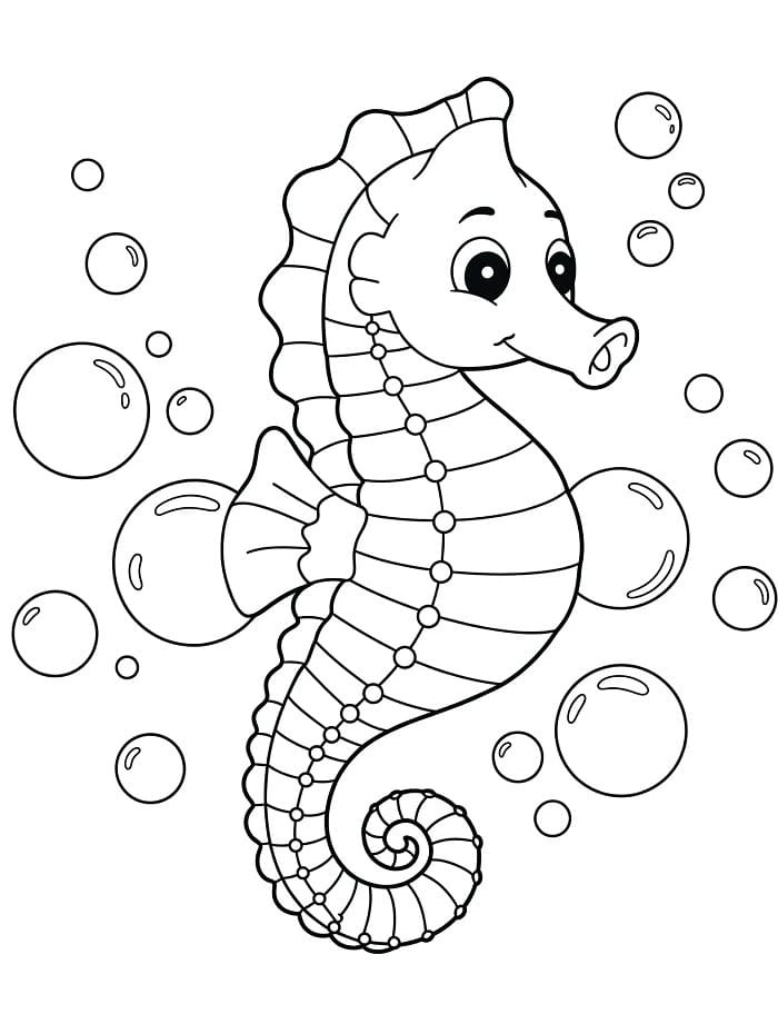 Cavalluccio Marino Immagine Gratis da colorare