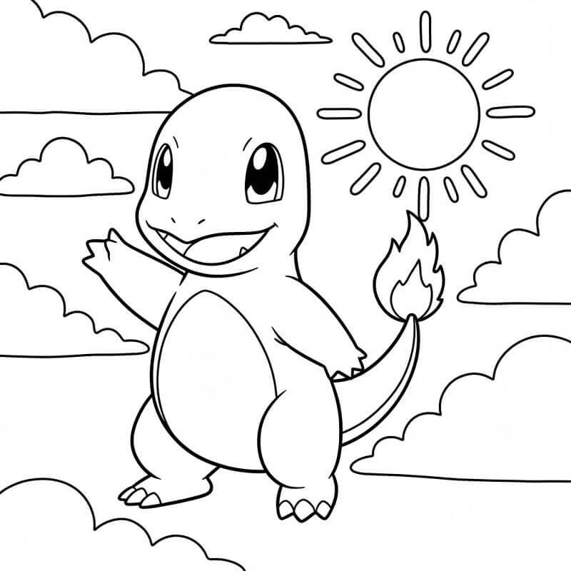 Charmander Carino da colorare