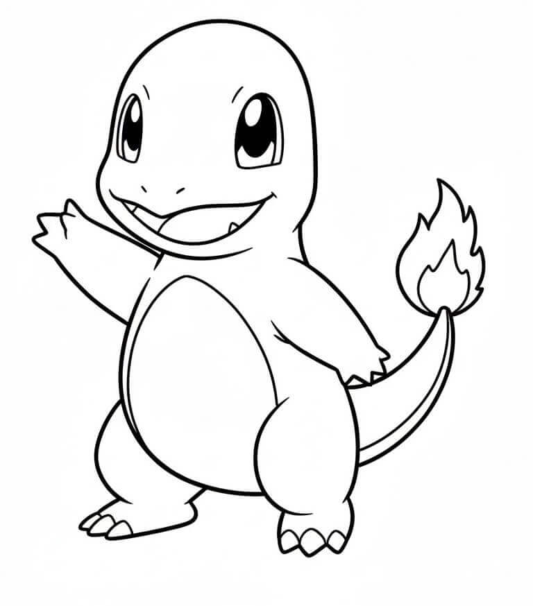 Charmander Cartone da colorare