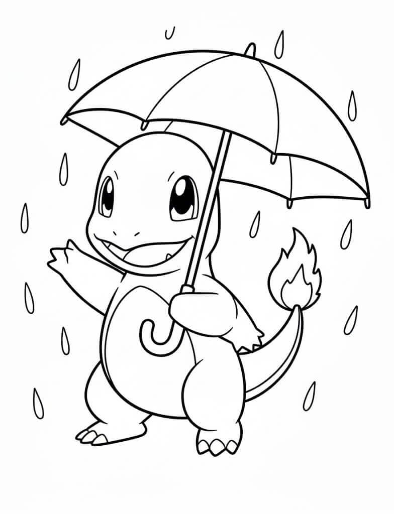 Charmander Felice da colorare